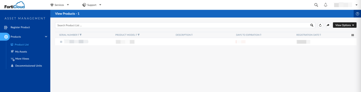 进入 Product List 页面