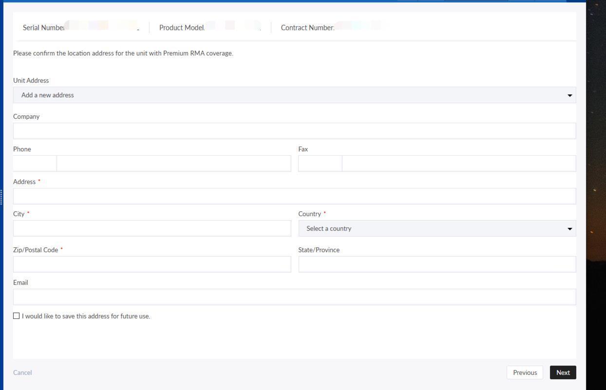 填写设备实际安装地址