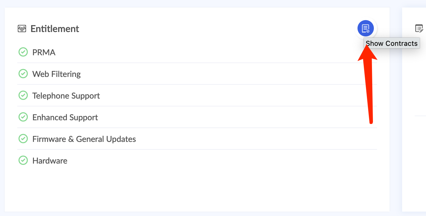 在 Entitlement 中查看合同状态