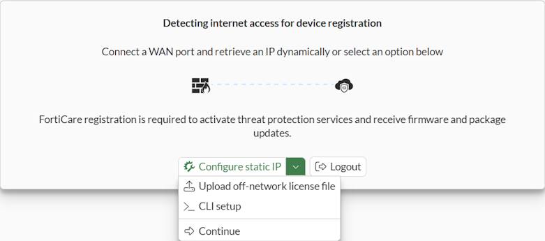 注册向导离线 License 导入入口
