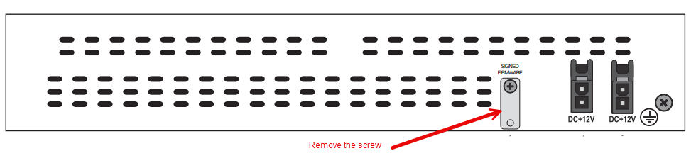 FortiGate 90G Gen2 后面板 Signed Firmware 开关